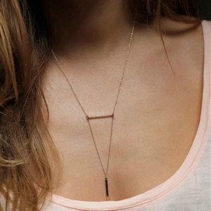 Fashion Personality Simple Women Link Metal Bar Gold-plated Short Necklace Clavicle Chain
