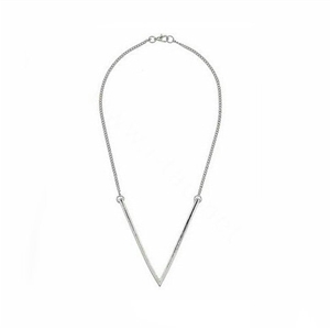 Fashion Personality Women Long Silver Metal V shape Triangle Gold-plated Necklace Clavicle Chain