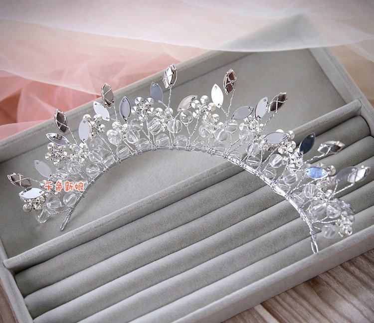 Fashion Wedding Jewellery Rhinestone Crystal Beads Flower Tiaras Bridal Crown Hair Accessories