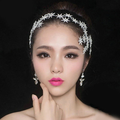 Fashionable Unique Wedding Headdress Rhinestone Crystal Flower Bridal Headband Hair Accessories