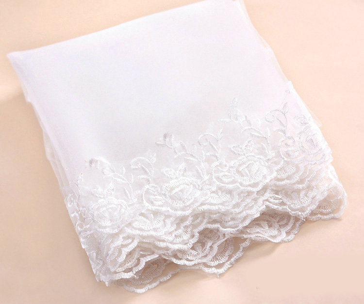 Luxury Cathedral 300cm Long Handmade Lace Flower Bridal Wedding Veil Bride Deco
