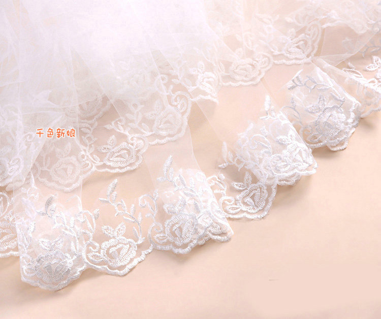 Luxury Cathedral 300cm Long Handmade Lace Flower Bridal Wedding Veil Bride Deco