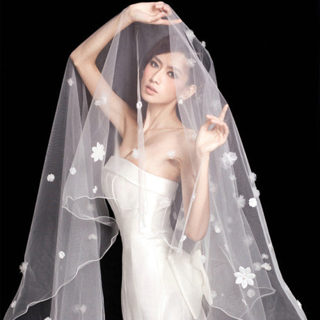Romantic Cathedral Multilayer 300cm Length Ivory Lace Flower Bridal Wedding Veil Bride Care Cloth