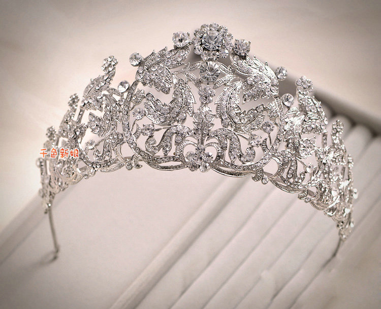Wedding Hollow Flower Rhinestone Crystal Tiaras Bridal Large Princess Crown Hair Accessories