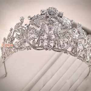 Wedding Hollow Flower Rhinestone Crystal Tiaras Bridal Large Princess Crown Hair Accessories