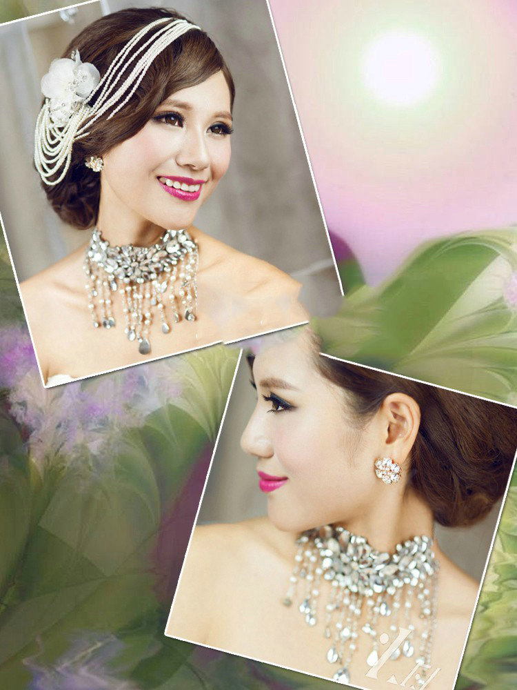 Beautiful Bridal Wedding Rhinestone Crystal Dangle Long Tassel Lolita Arm Deco Armlet /Nekclace /Shoulder Chain