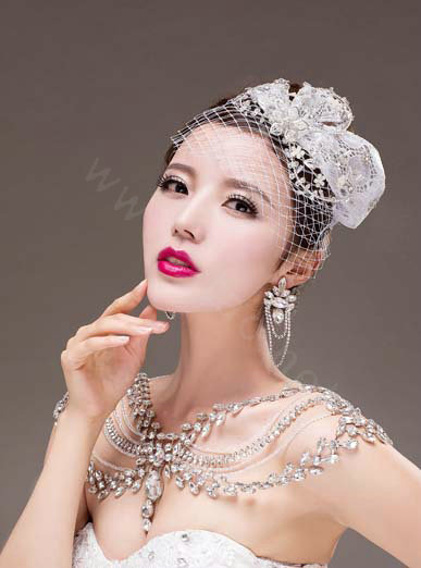European Extreme Luxury Queen Crystal Bridal Necklace Rhinestone Shoulder Chain Wedding Party Jewelry