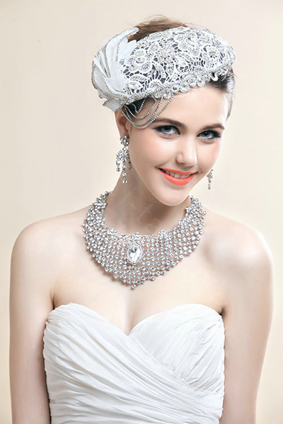 European Fashion Crystal Bridal Necklace Chain Rhinestone Shoulder Chain Wedding Jewelry
