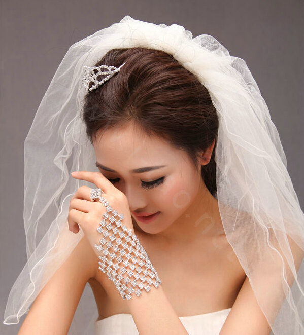 Gorgeous Squares Rhinestone Bridal Wrap Bracelet Bride Wedding Crystal Bangle Chain Jewelry