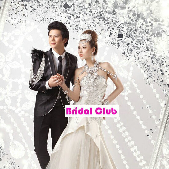 Luxury Queen Flower Crystal Bridal Necklace Rhinestone Shoulder Strap Body Chain Wedding Jewelry