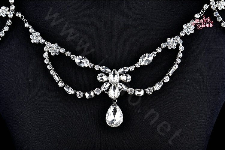 New Fashion Bride Body Chain Rhinestone Crystal Wedding Bridal Shoulder Chain Necklace Accessories