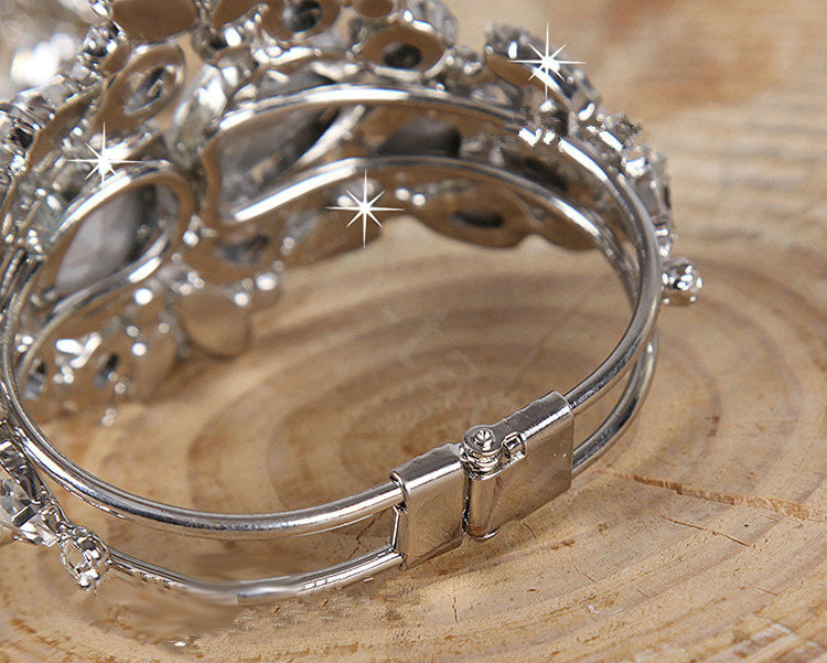 New Fashion Butterfly Designs Bridal Wrap Bracelet Big Rhinestone Wedding Bangle Chain Jewelry