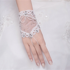 Simple Lace Rhinestone Bridal Wristlet Wedding Dress Perform Rhinestone Bracelet Chain Accessories