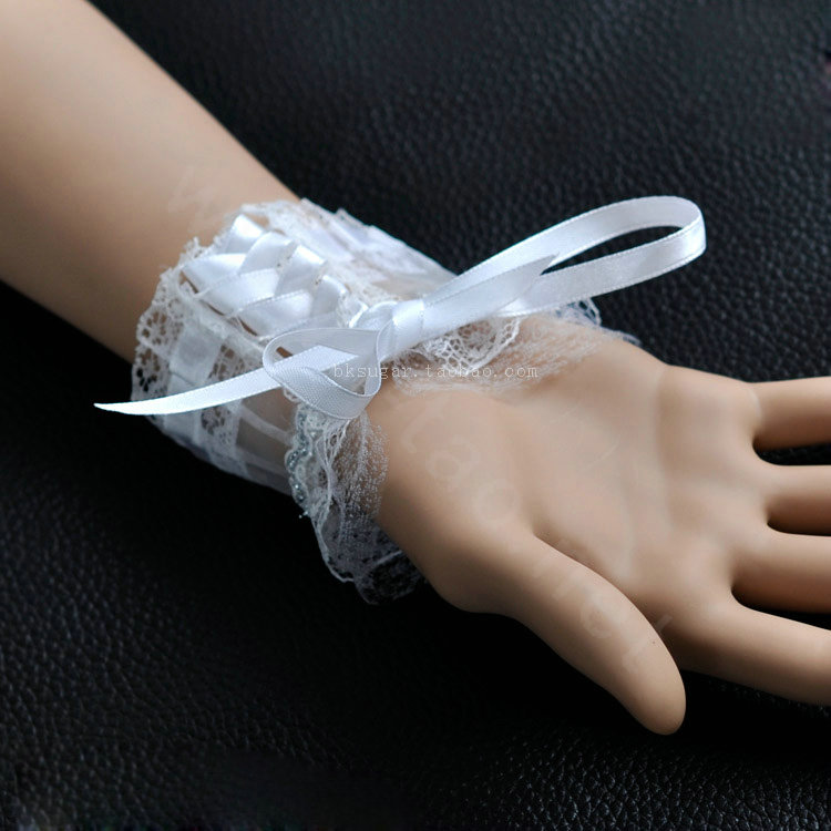 Vintage Gothic Style Rhinestone Lace Bridal Wristlet Wedding Dress Party Perform Bracelet Accessories
