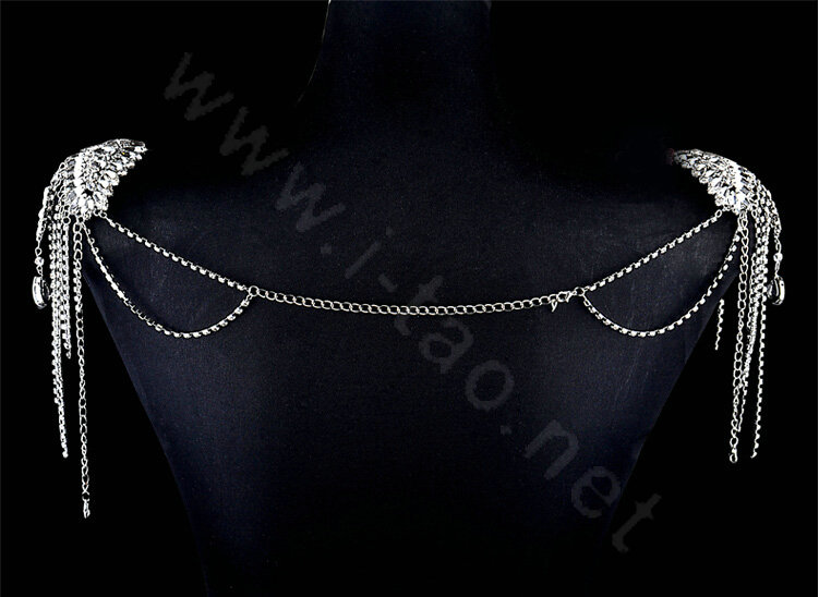 Wedding Crystal Tassel Luxury Multi Layers Rhinestone Bridal Shoulder Chain Strap Necklace jewelry