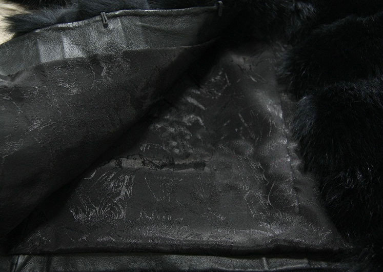 Extre Luxury Genuine Real Whole Fox Fur Coats Fashion Women Medium-long Fur Outerwear - Black