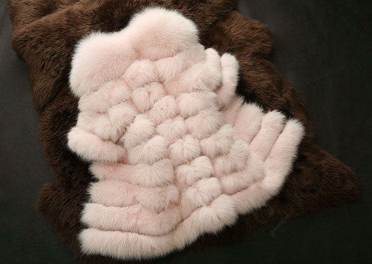 Extre Luxury Genuine Real Whole Fox Fur Coats Fashion Women Medium-long Fur Outerwear - Pink