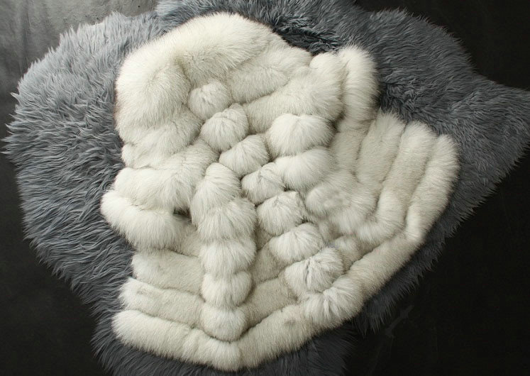 Extre Luxury Genuine Real Whole Fox Fur Coats Fashion Women Medium-long Fur Outerwear - White