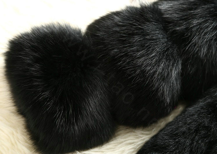 Extre Luxury Genuine Real Whole Fox Fur Coats Fashion Women Short Fur Outerwear - Black