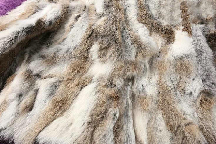 Hot sales Natural Rabbit Fur Coat Women Fashion Short Rabbit Fur Jacket - Natural Brown