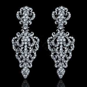 New Design Crystal Unique Vase Shape Dangle Drop Earrings Wedding Jewelry Earrings for Women