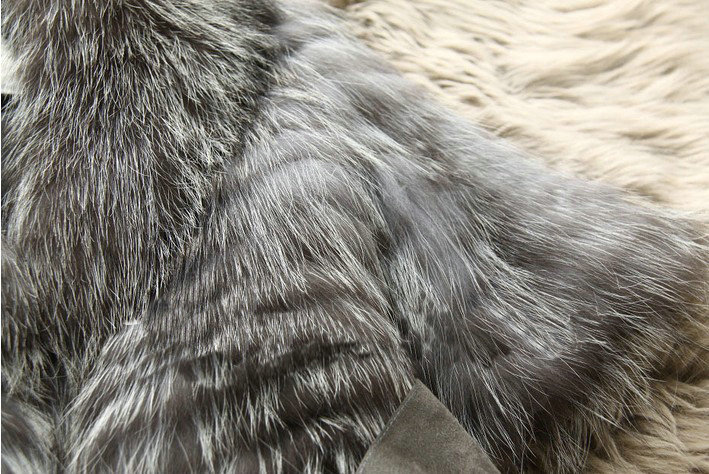 New Gorgeous Real Fox Fur Coat With Belt Women's Nature Fox Fur Jacket Winter Fur Outwear