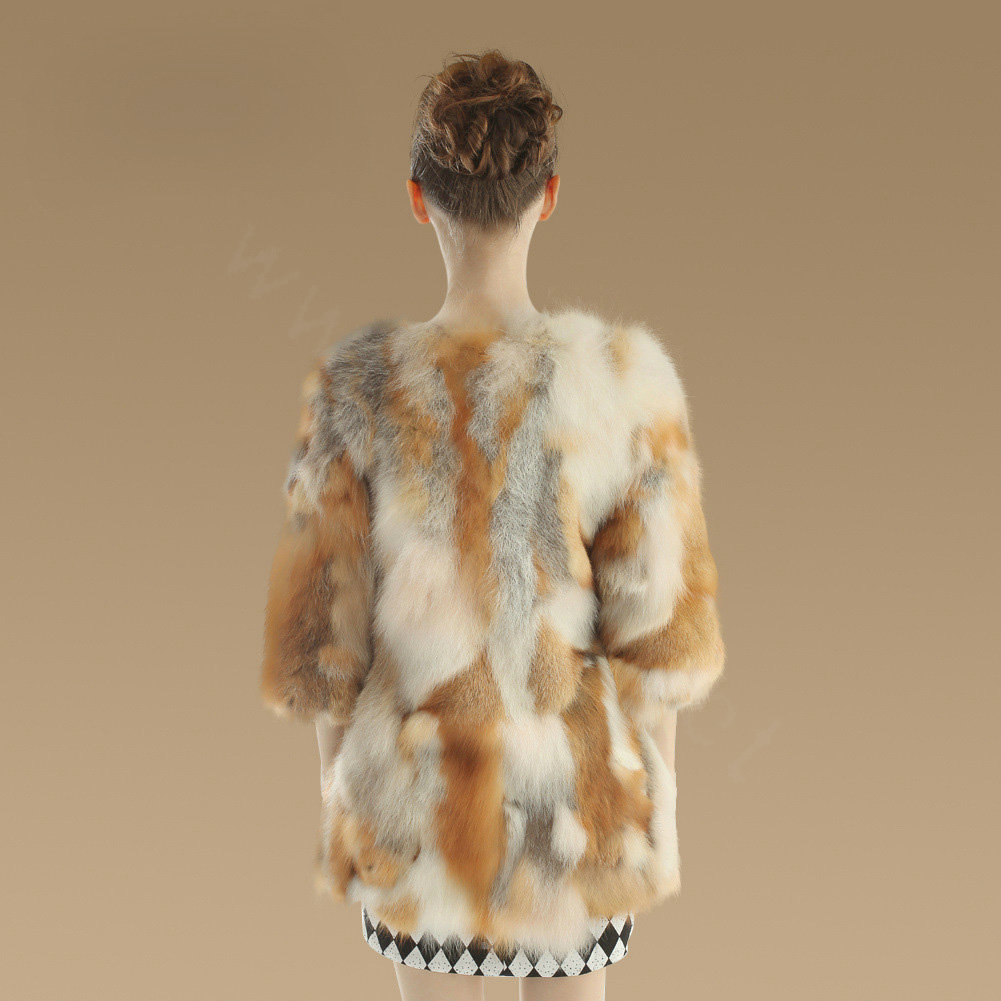 New Luxury Genuine Nature Red Fox Fur Coat Women Fashion Winter Long Fur Outerwear