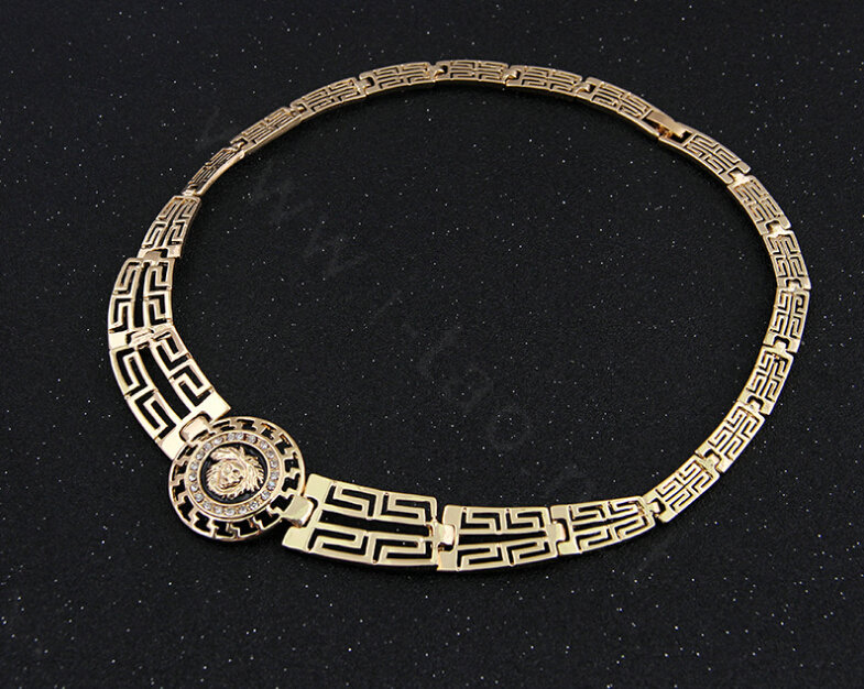 Noble Fashion Wedding Jewelry Sets Africa Lion Crystal Gold Plated Bridal Necklace Earrings Bracelet Ring 4pcs/set