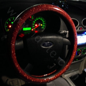 Auto Car Steering Wheel Cover Glitter Polyurethane Diameter 16 inch 40CM - Red