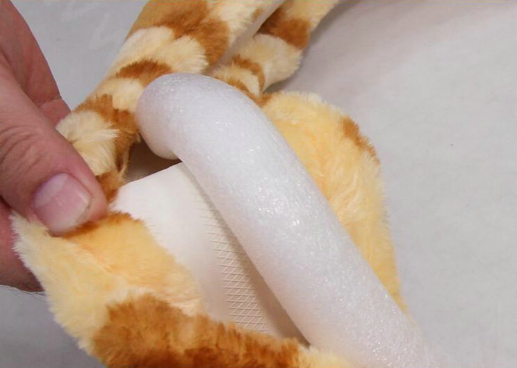 Calssic Fuzzy Milk Cow Print Winter Plush Car Steering Wheel Covers 15 inch 38CM - Yellow