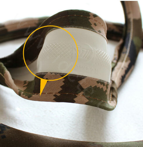 Calssic Man Camo Cloth Auto Grip Steering Wheel Covers 15 inch 38CM - Green