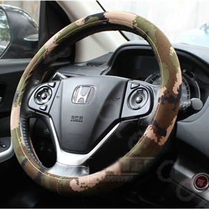 Calssic Man Camo Cloth Auto Grip Steering Wheel Covers 15 inch 38CM - Green