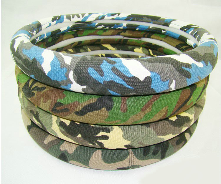 Calssic Man Camo Flax Car Steering Wheel Covers 15 inch 38CM Four Seasons General - Blue