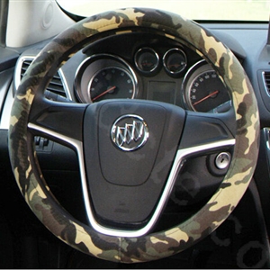 Calssic Man Camo Flax Car Steering Wheel Covers 15 inch 38CM Four Seasons General - Yellow
