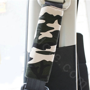 Calssic Man Camouflage Camo Cloth Auto Seat Safety Belt Covers 2pcs - Dark Green
