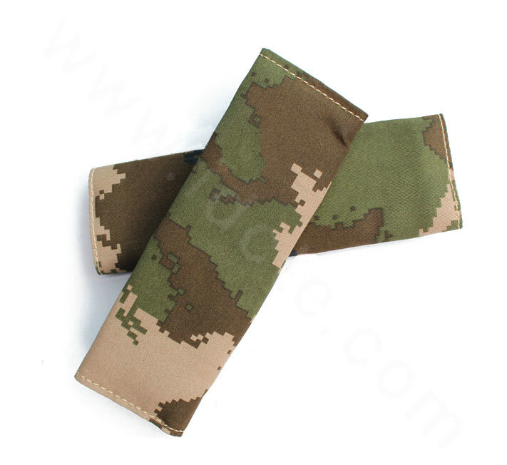 Calssic Man Camouflage Camo Cloth Auto Seat Safety Belt Covers 2pcs - Green