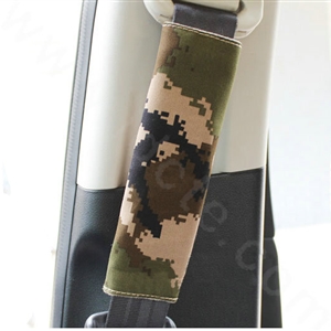 Calssic Man Camouflage Camo Cloth Auto Seat Safety Belt Covers 2pcs - Green