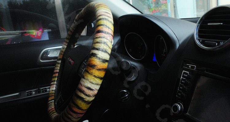 Calssic Snake Grain PU Leather Car Steering Wheel Covers 15 inch 38CM - Color