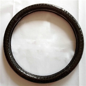 Calssic Women Crocodile Genuine Leather Car Steering Wheel Covers 15 inch 38CM - Black