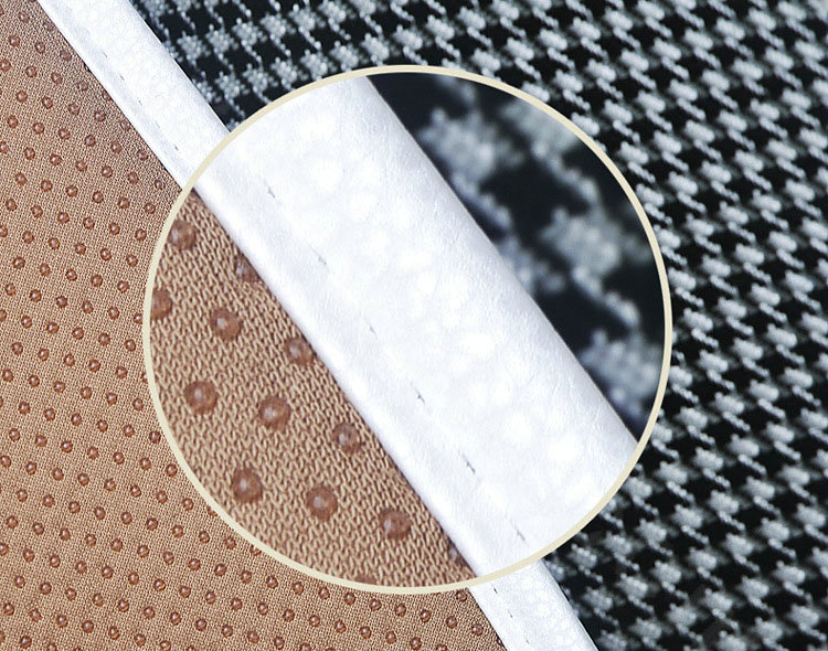 Classic Swallow Gird Cotton Cloth Universal Car Seat Cushion 11pcs Set - Black White