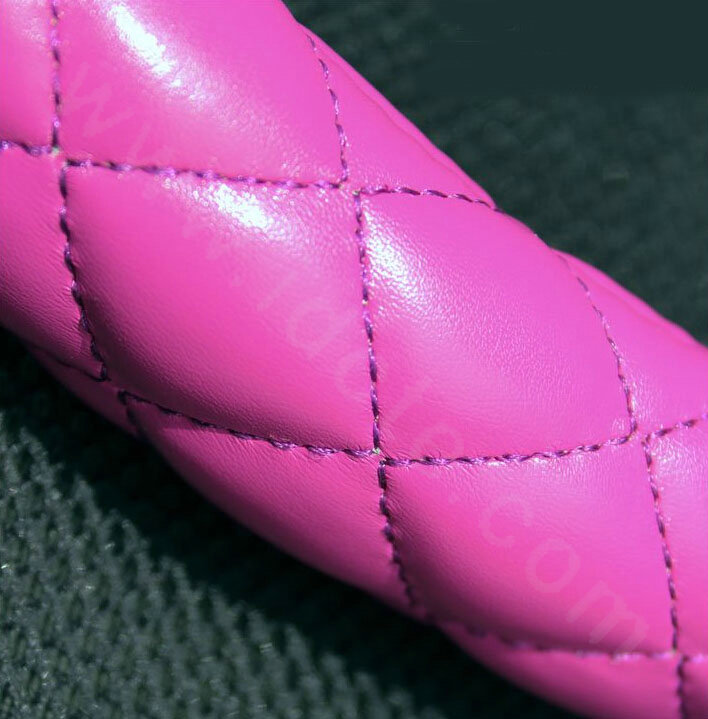 Cute Women Bowknot PU Leather Grip Car Steering Wheel Covers 15 inch 38CM - Rose