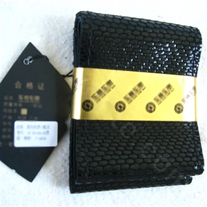 DIY Car Steering Wheel Covers Genuine Leather Snake Skin Hand Sewing 15 inch 38CM - Black