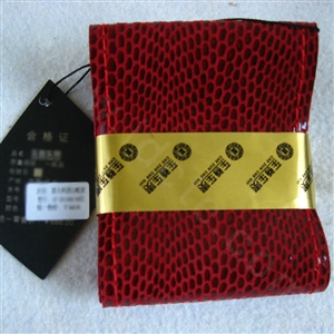 DIY Car Steering Wheel Covers Genuine Leather Snake Skin Hand Sewing 15 inch 38CM - Red