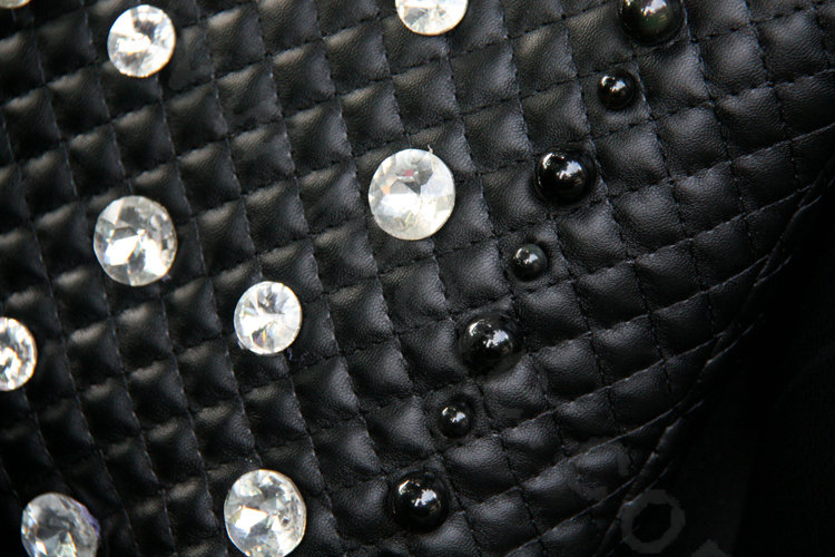 Elegant Flower Diamond Auto Lumbar Pillow Sheepskin Pearl Support Cushion 1pcs - Black Pink