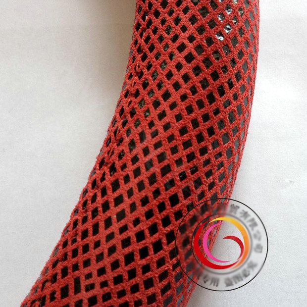 Fashion Women Genuine Leather Snake Skin Car Steering Wheel Covers 15 inch 38CM - Red