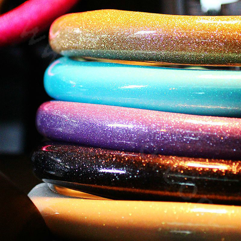 Fashion Women Glitter PU Leather Car Steering Wheel Covers 15 inch 38CM - Purple