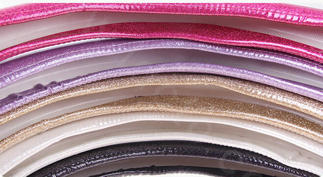 Fashion Women Glitter PU Leather Car Steering Wheel Covers 15 inch 38CM - Purple