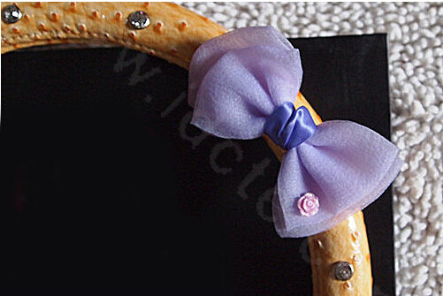 Luxury Diamond Bowknot Genuine Leather Car Steering Wheel Covers 15 inch 38CM - Yellow