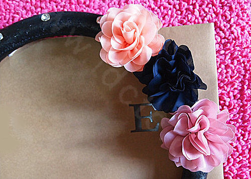 Luxury Diamond Flowers Genuine Leather Car Steering Wheel Covers 15 inch 38CM - Black