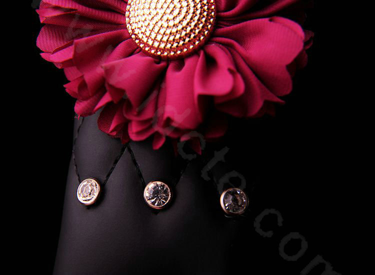 Luxury Flower Rhinestone Leather Car Seat Safety Belt Covers Interior Decoration 2pcs - Rose